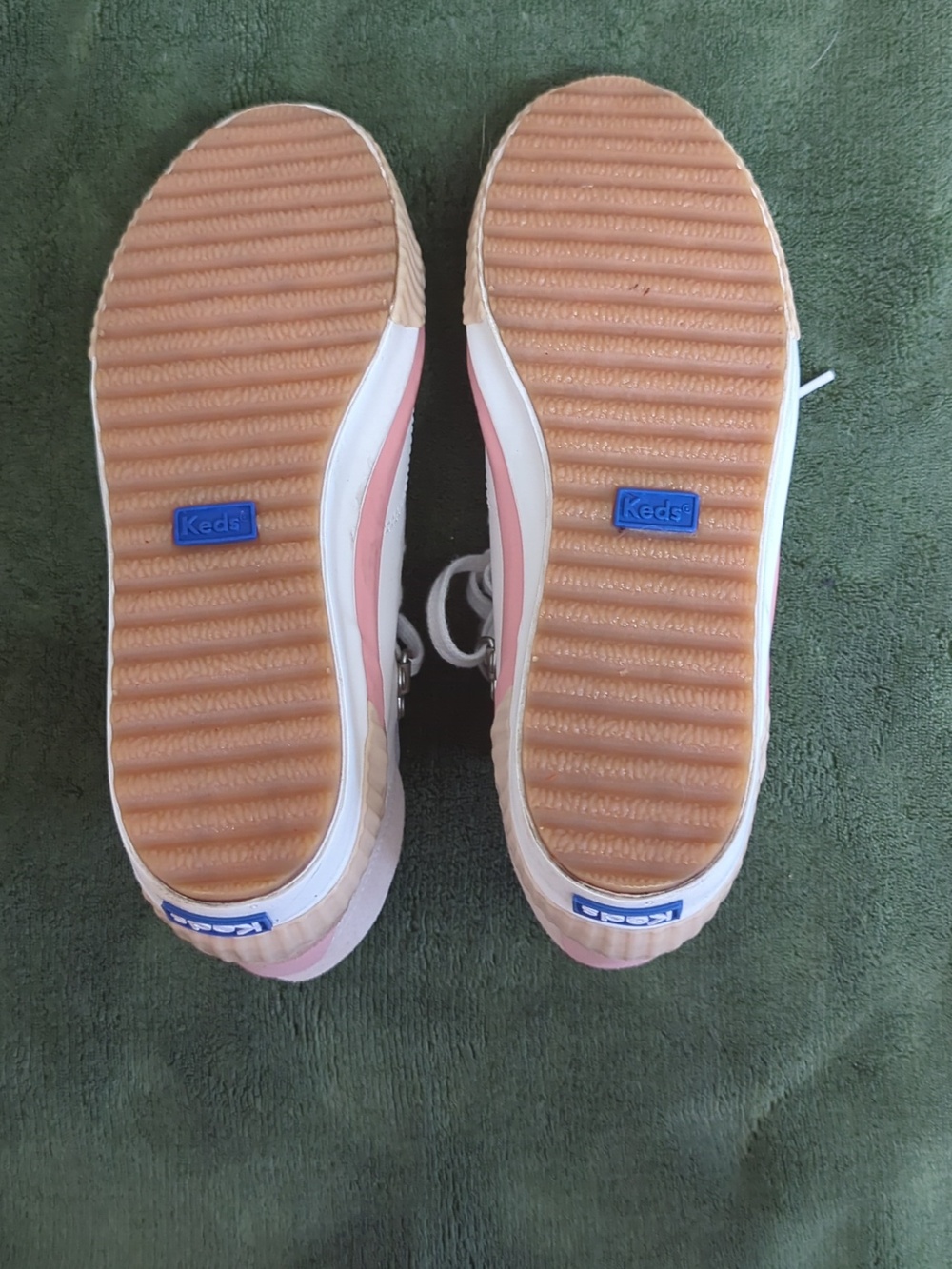 Keds High-Top Sneakers in White, Pink & Tan - Picture 4 of 10